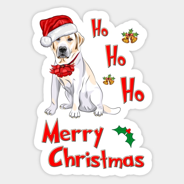 Ho Ho Ho Merry Christmas Labrador! For Labrador Retriever Dog Lovers! Sticker by rs-designs